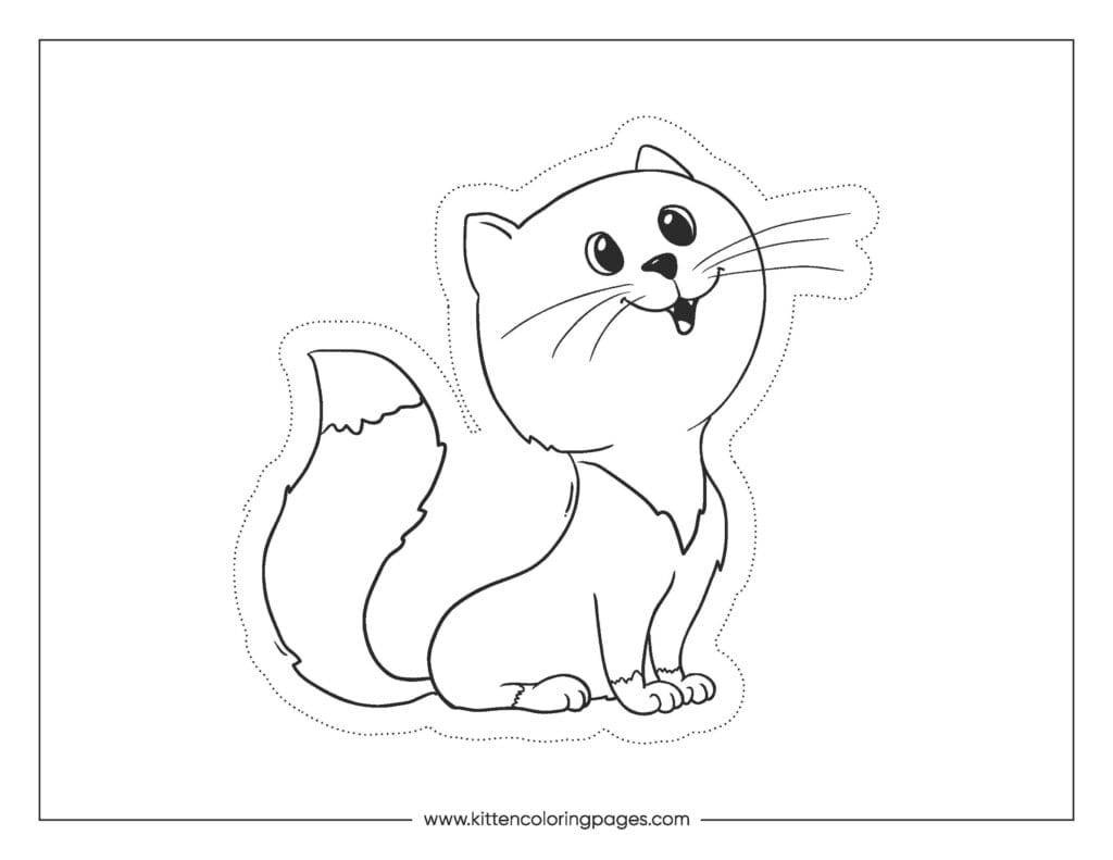 Kitten Draw Cutting Coloring Pages 4 Kitten Draw and Cutouts Coloring Pages