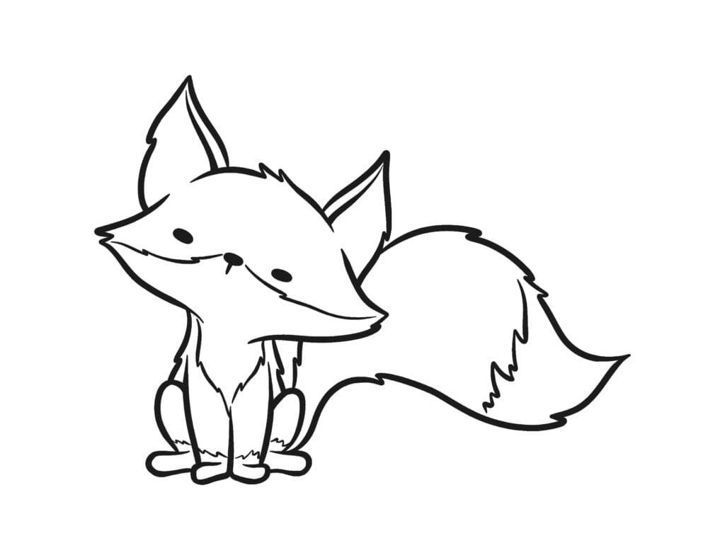fox coloring pages 1