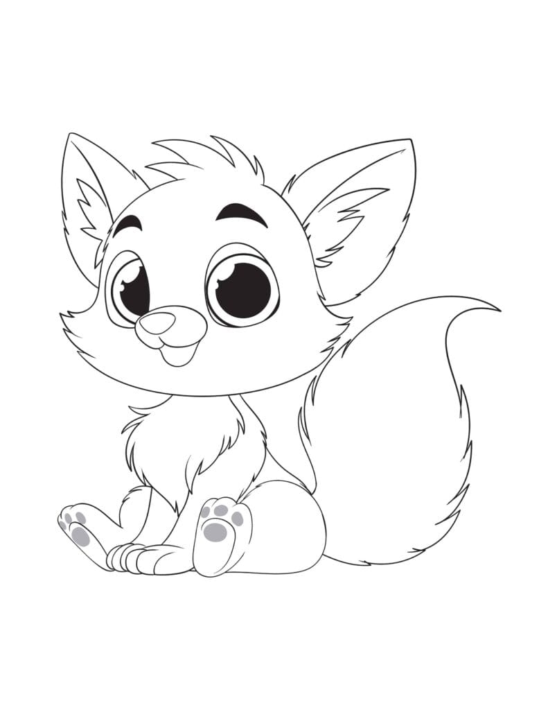 fox coloring pages 10