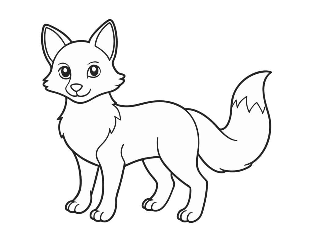 fox coloring pages 2