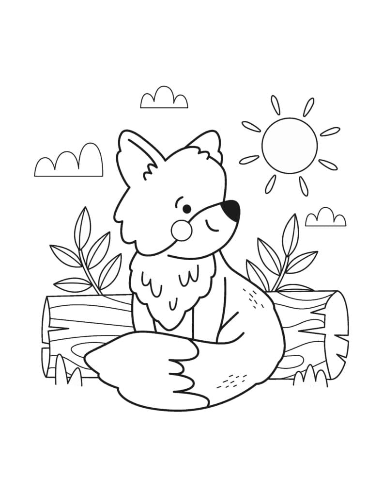 fox coloring pages 3