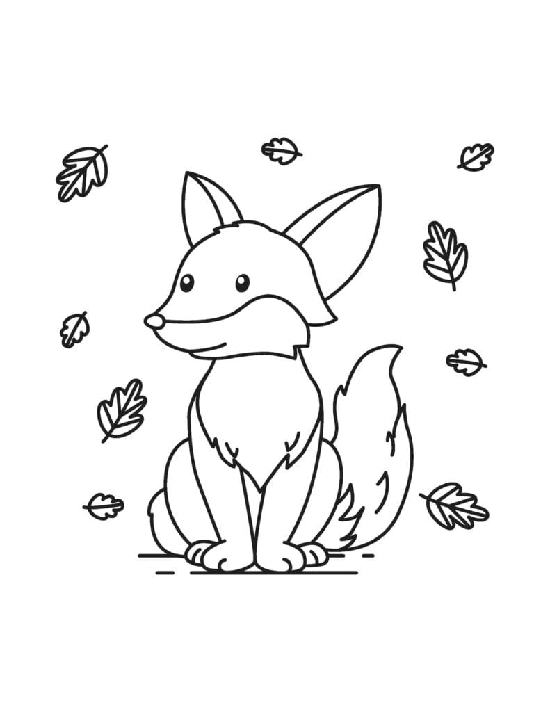 fox coloring pages 5