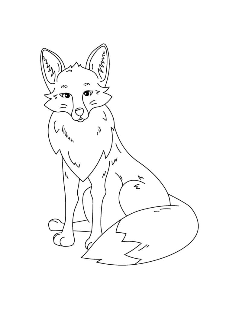 fox coloring pages 7