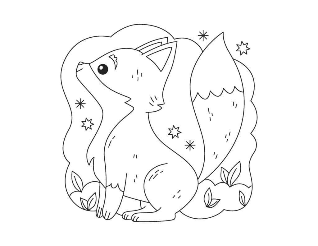 fox coloring pages 8